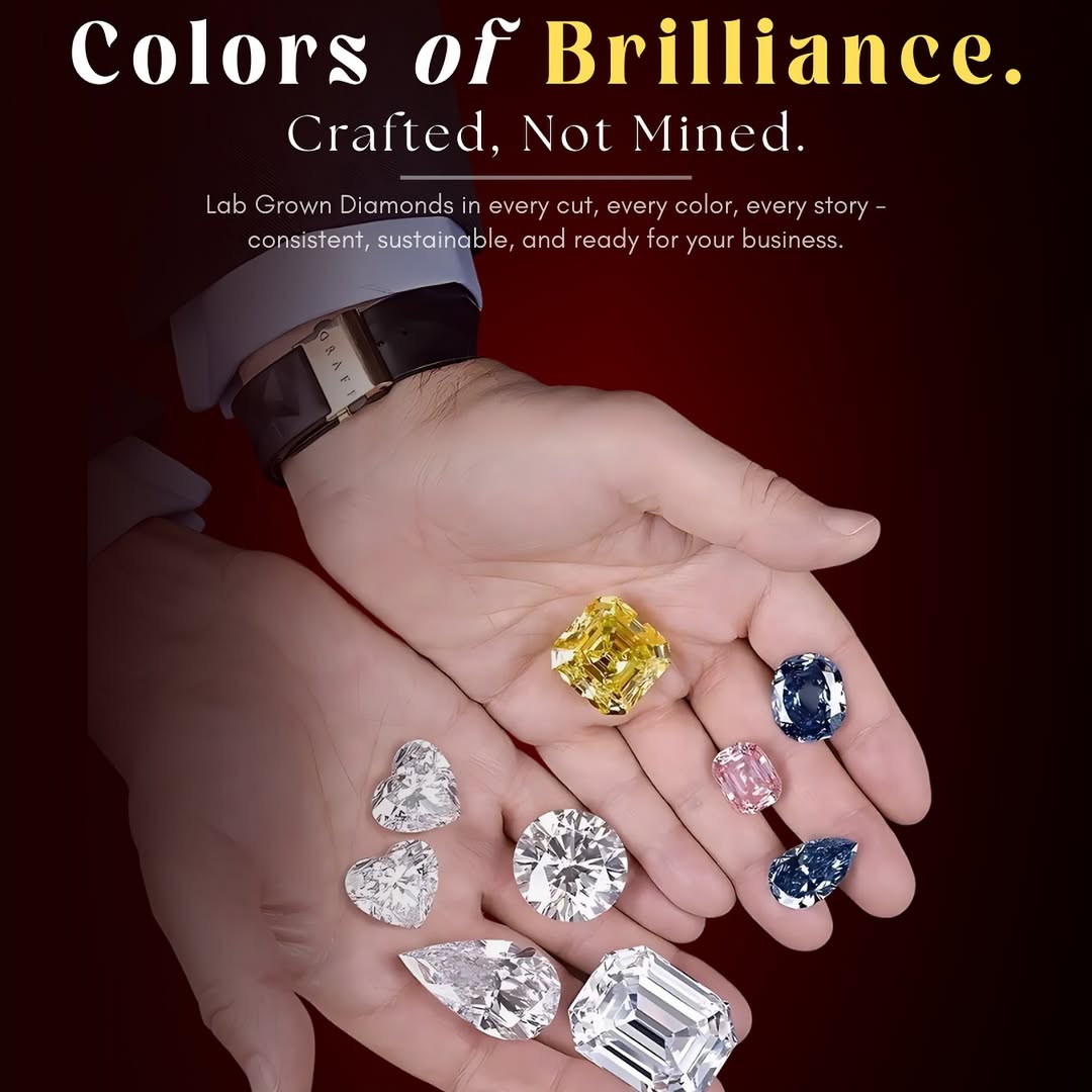 ✨ Colors of Brilliance. Crafted, Not Mined. ✨ 

From fancy yellows to vivid blues, every lab-grown diamond tells a story of sustainability, consistency, and trust. 
For U.S. retailers, jewelers, and wholesalers this is brilliance your customers can believe in. 

???? Every cut. Every color. Every standard met. Ready for your business. 

#labgrowndiamonds 
#certifieddiamonds 
#IGIcertified 
#GIAcertified 
#fancydiamonds 
#coloreddiamonds 
#diamondbusiness 
#diamondwholesale 
#luxuryretail 
#finejewelry 
#jewelrybusiness 
#usajewelers 
#diamondindustry 
#diamondsupplier 
#diamondtrust 
#sustainableluxury 
#conflictfreediamonds 
#labgrownjewelry 
#premiumdiamonds 
#retaildiamonds 

(colored lab-grown diamonds USA 
fancy colored lab-grown diamonds USA 
IGI certified colored lab-grown diamonds 
GIA certified colored lab-grown diamonds 
lab-grown fancy yellow diamonds USA 
lab-grown blue diamonds USA 
lab-grown pink diamonds USA 
lab-grown diamond suppliers USA 
lab-grown diamond wholesale suppliers USA 
certified lab-grown diamonds for U.S. retailers 
lab-grown fancy cut diamonds USA 
ethical colored lab-grown diamonds USA 
sustainable lab-grown fancy diamonds USA 
lab-grown diamond quality assurance USA 
certified vs uncertified colored diamonds USA 
resale value lab-grown colored diamonds USA 
lab-grown diamonds for jewelry retailers USA 
luxury lab-grown colored diamonds USA 
fancy lab-grown diamonds wholesale USA 
diamond certification international standards USA)